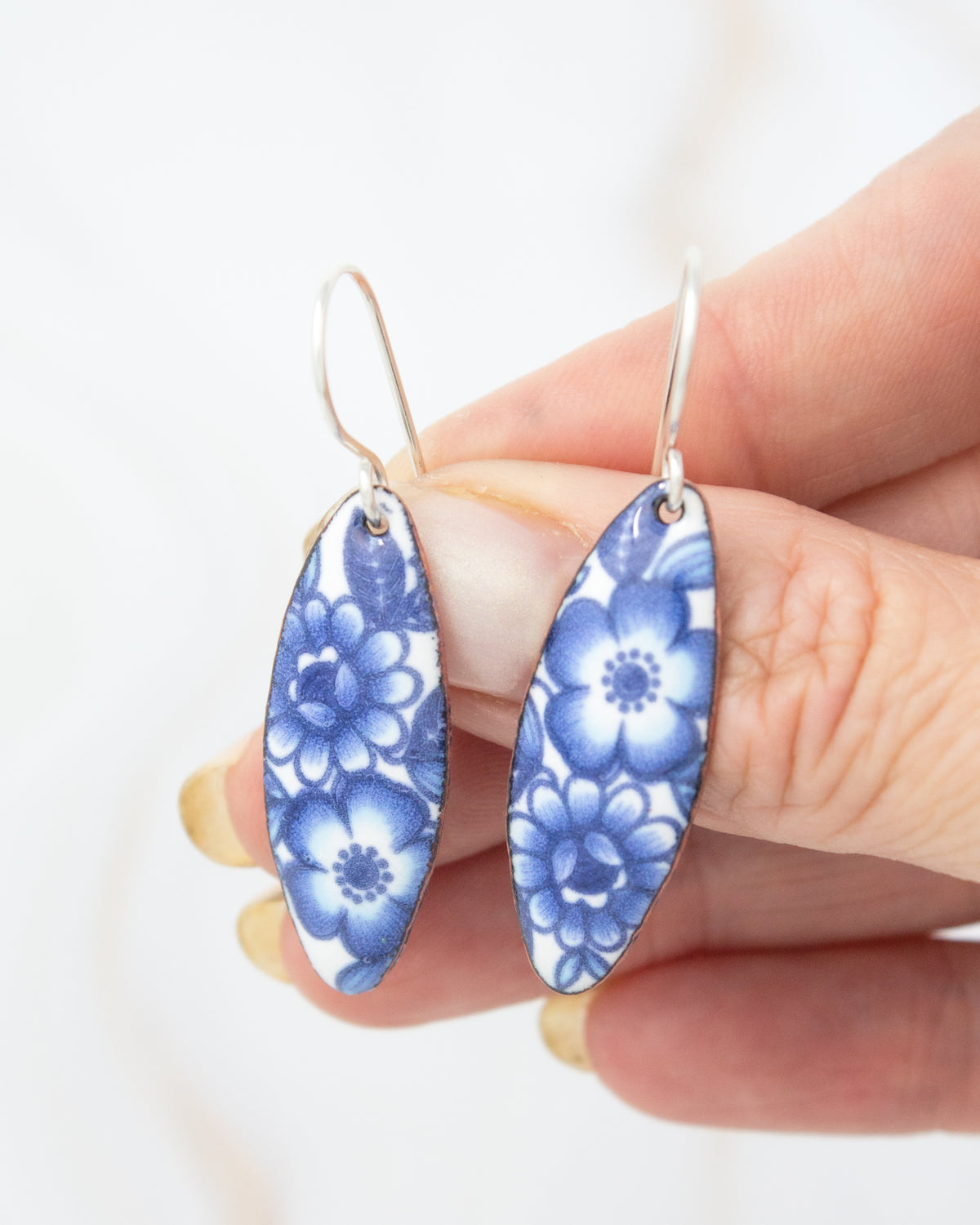 Vintage Revival Earrings, Blue Heritage, Petal