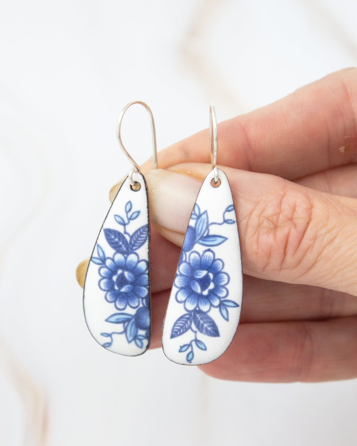 Vintage Revival Earrings, Blue Heritage, Large drop
