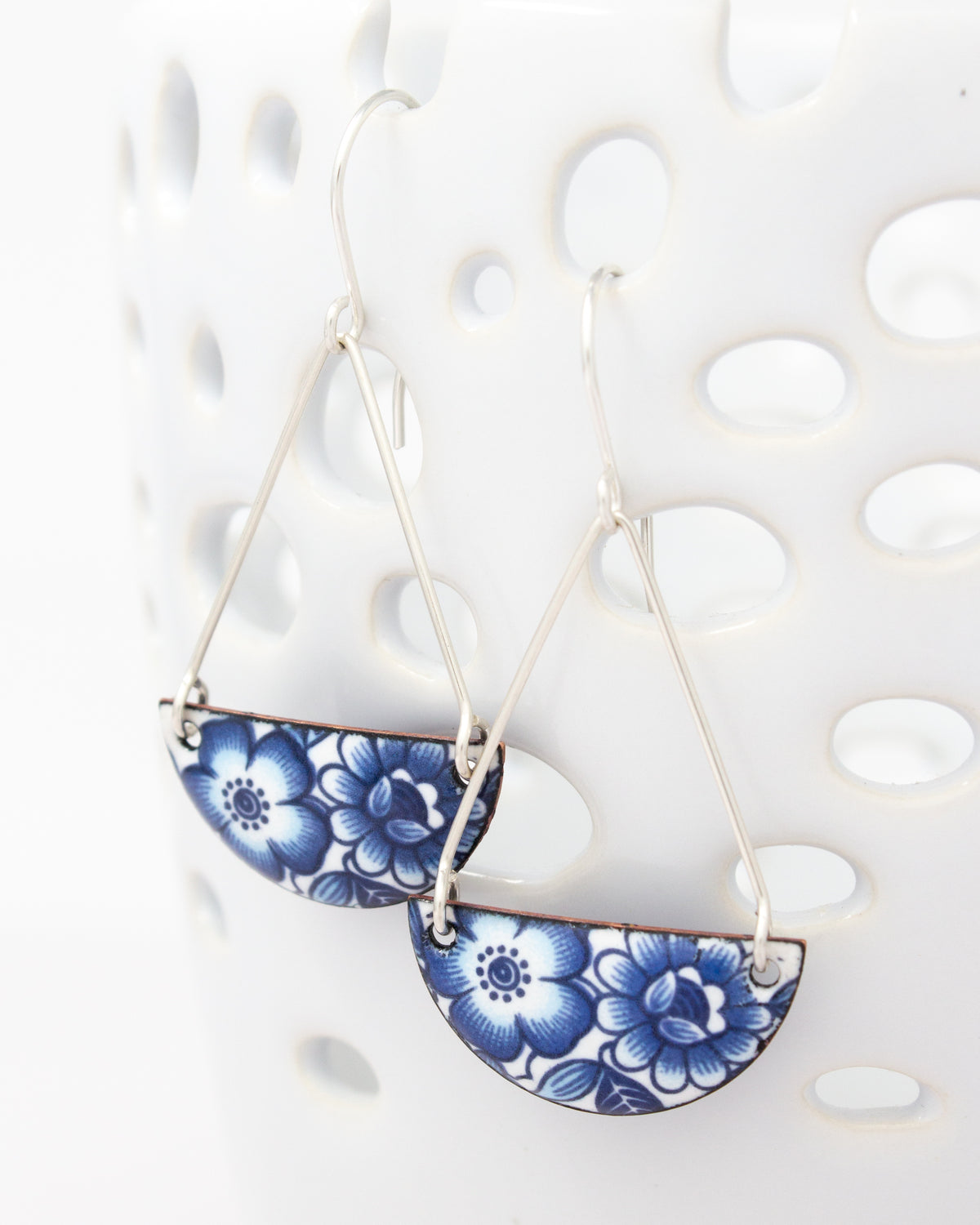 Vintage Revival Earrings, Blue Heritage, Contain