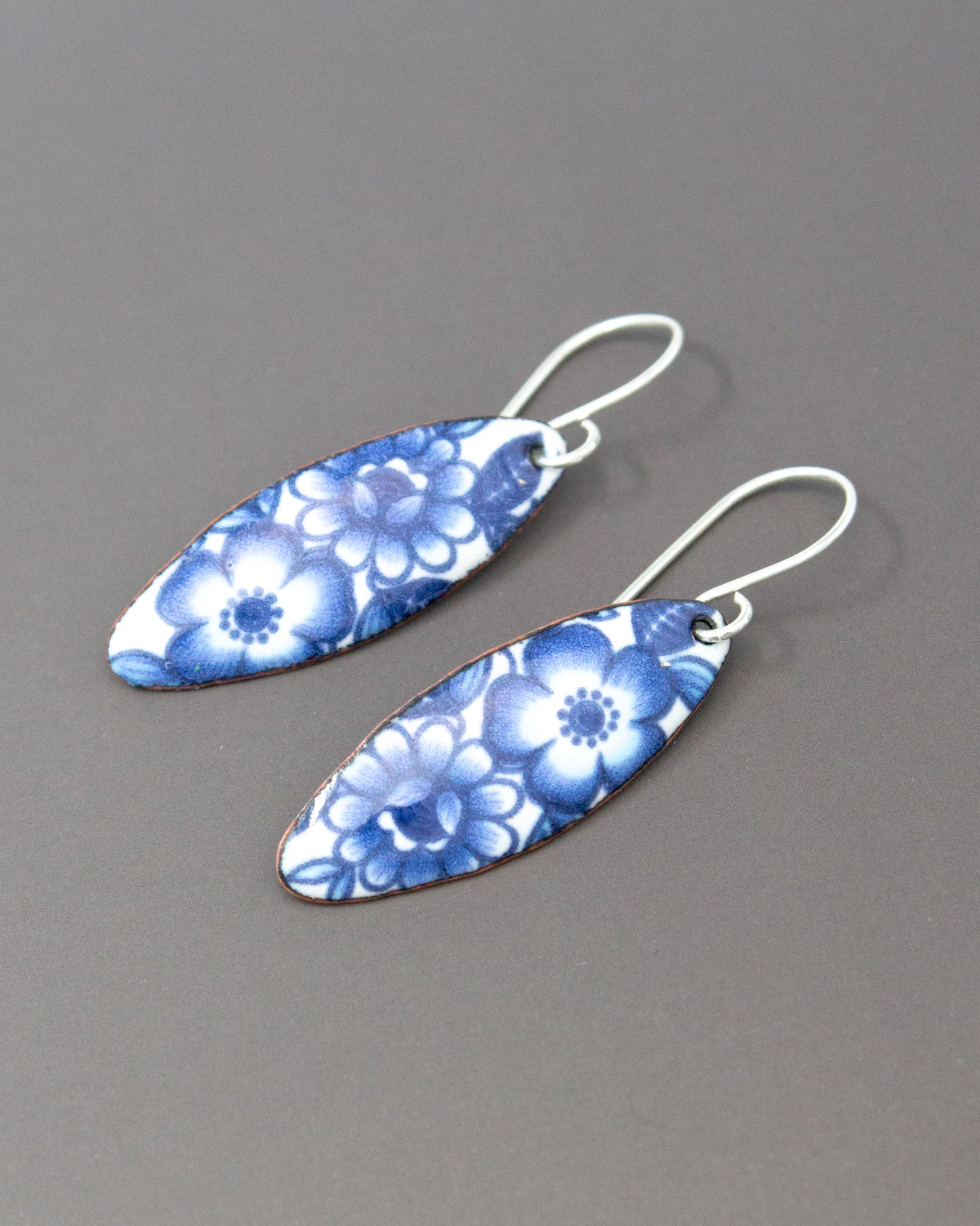 Vintage Revival Earrings, Blue Heritage, Petal
