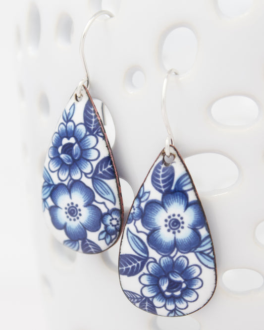 Vintage Revival Earrings, Blue Heritage, Teardrop