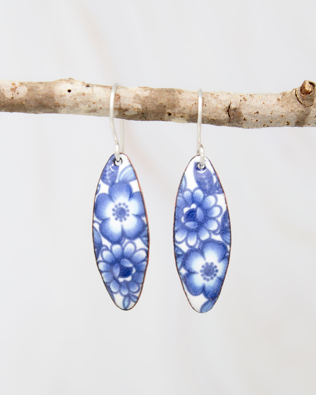 Vintage Revival Earrings, Blue Heritage, Petal