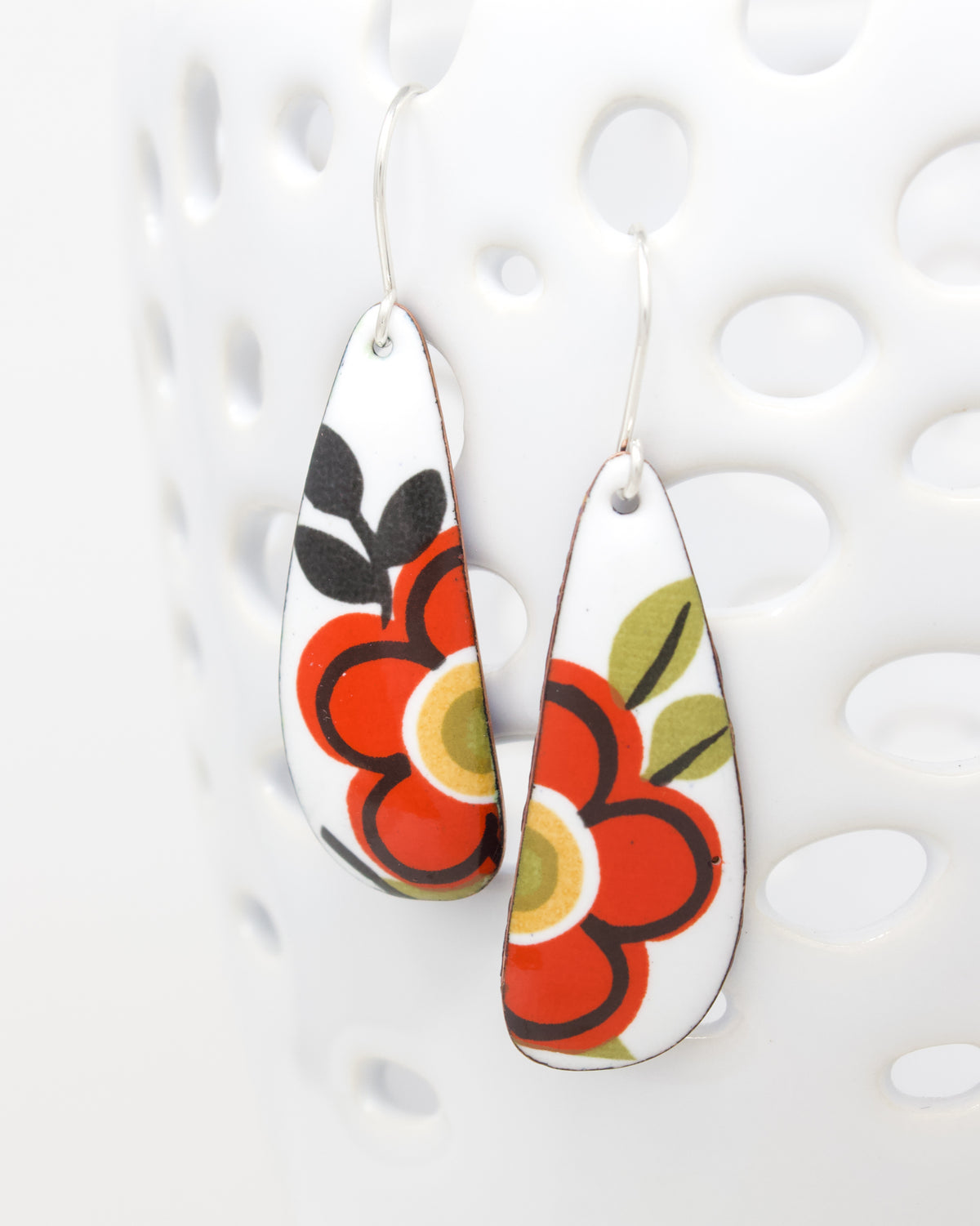Retro Red Drop Vintage Revival Earrings