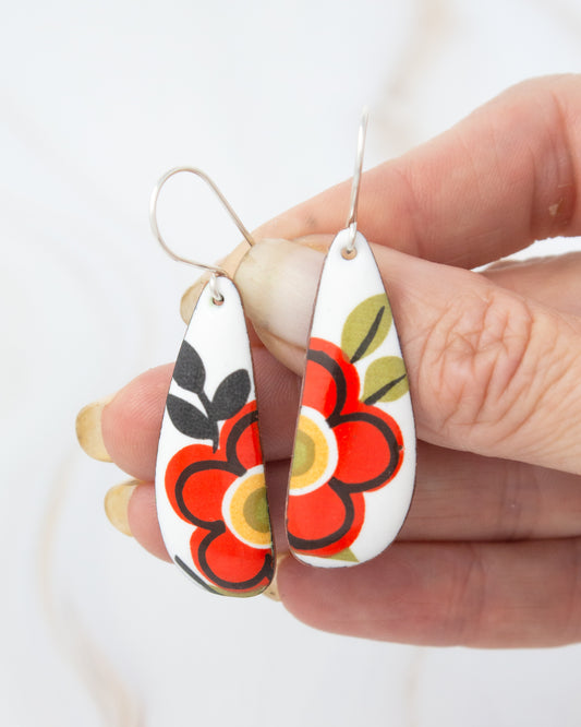 Retro Red Drop Vintage Revival Earrings