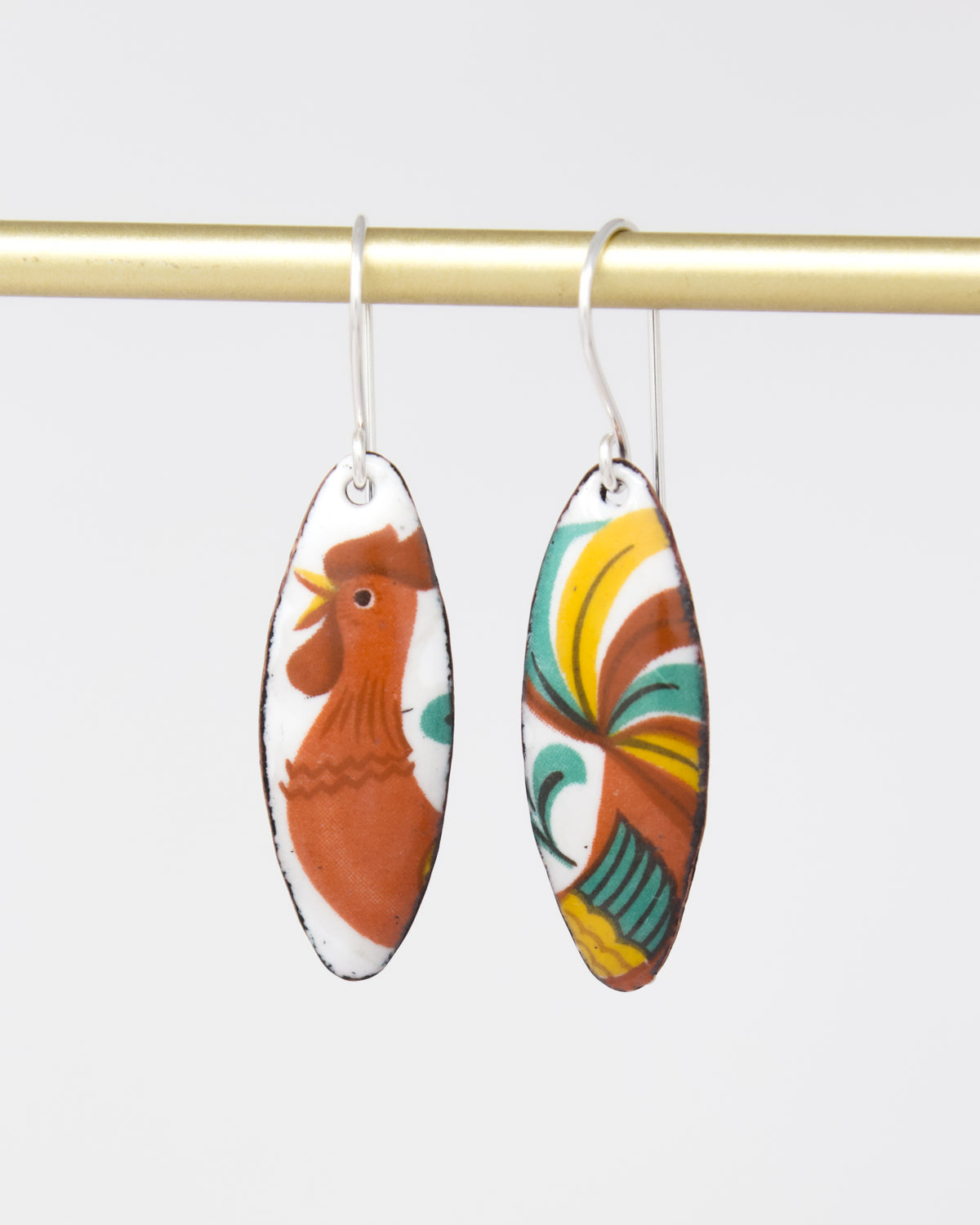 Vintage Revival Earrings, Rooster, Petal