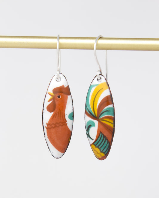 Vintage Revival Earrings, Rooster, Petal