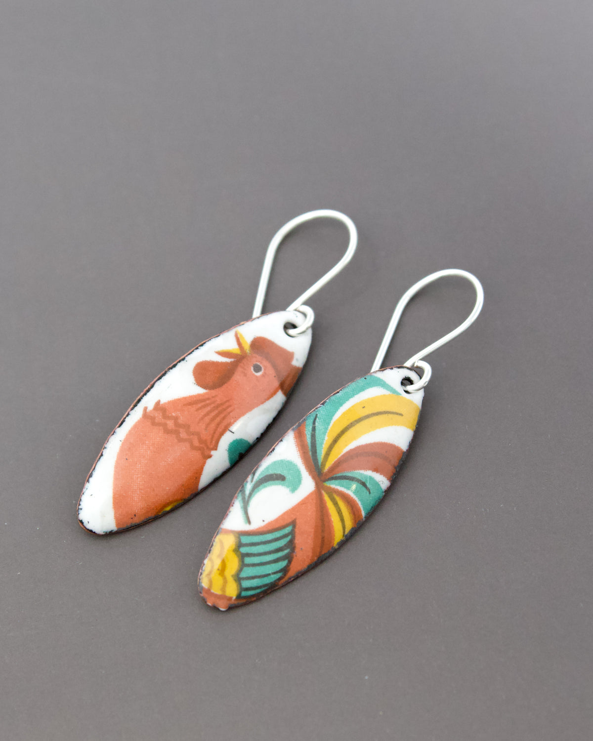 Vintage Revival Earrings, Rooster, Petal