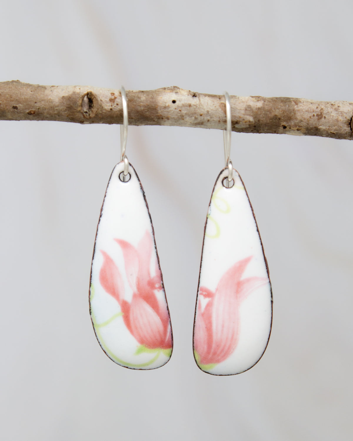 Vintage Revival Earrings, Tulip Tree, Large drop