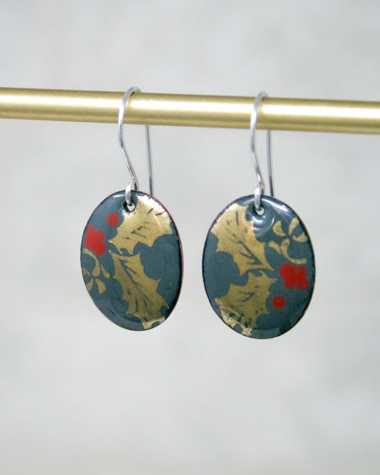 Golden Holly Vintage Revival Earrings [ready to ship]