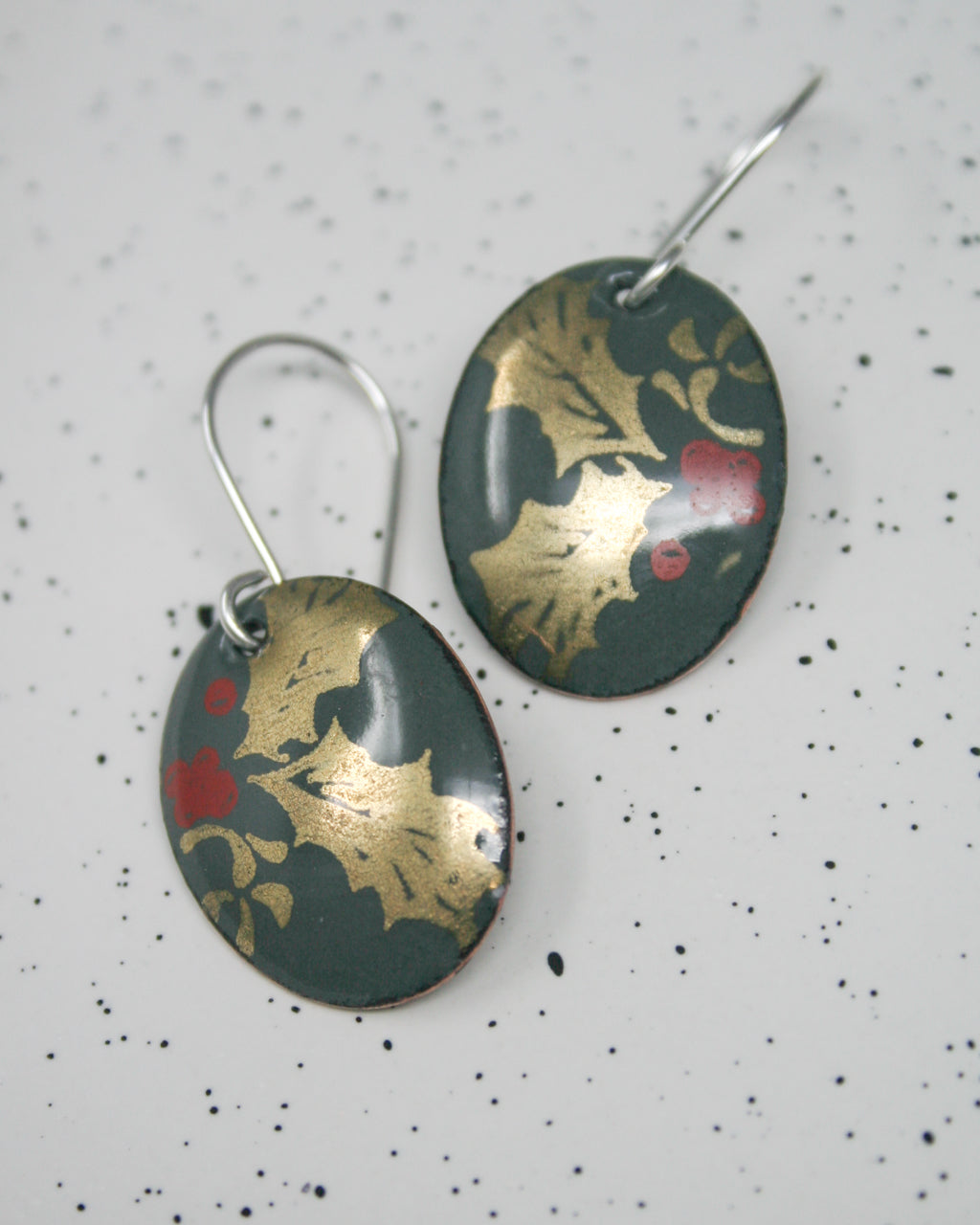 Golden Holly Vintage Revival Earrings [ready to ship]