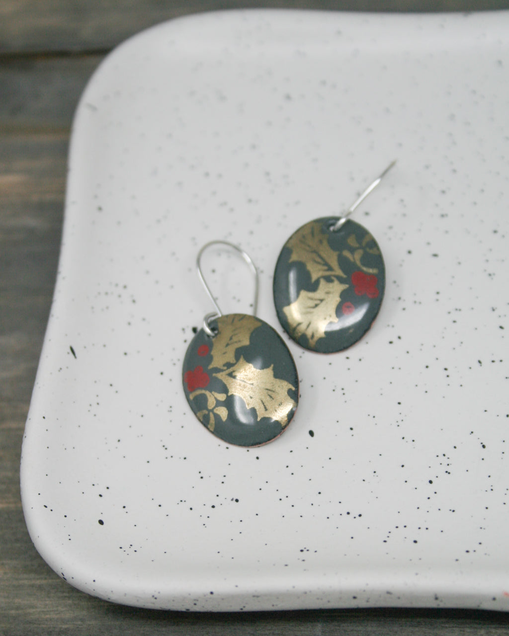 Golden Holly Vintage Revival Earrings [ready to ship]