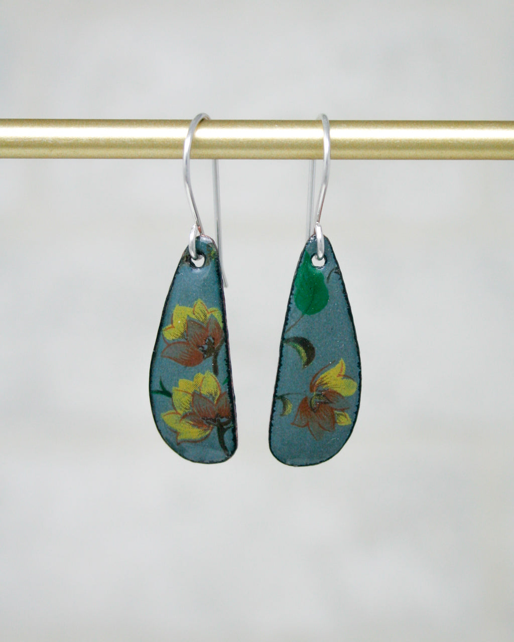 Garden at dusk Small Drop Vintage Revival Earrings [ready to ship]