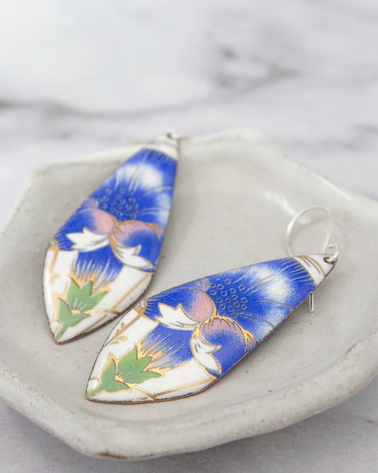 Peace Lotus Vintage Revival Earrings, Leaf