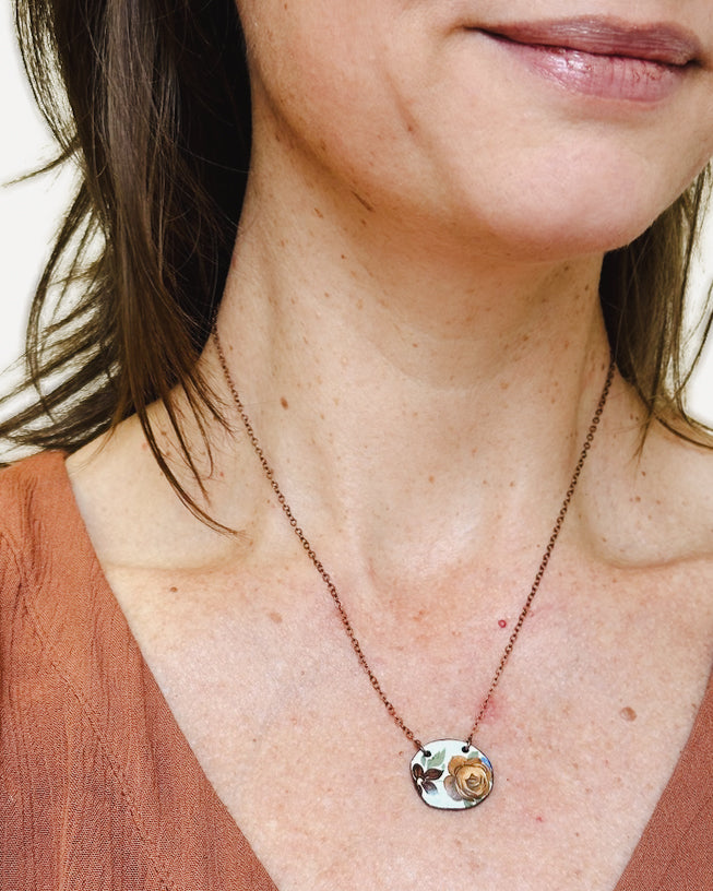 Vintage Revival Necklace- Wildflower Garden- Dot