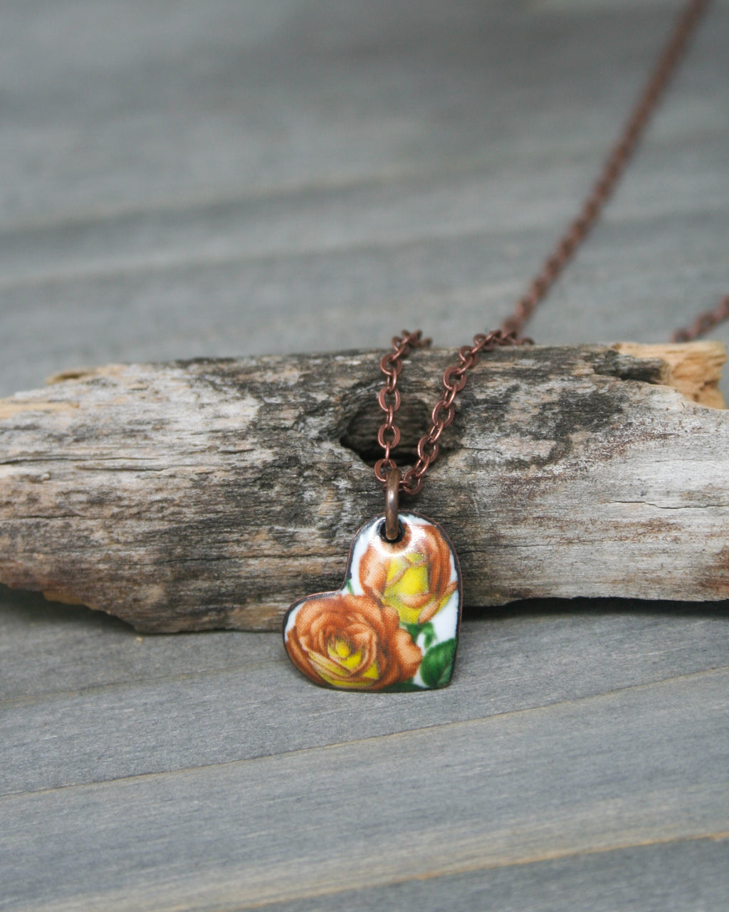 Love Wins Floral Small Heart Necklace