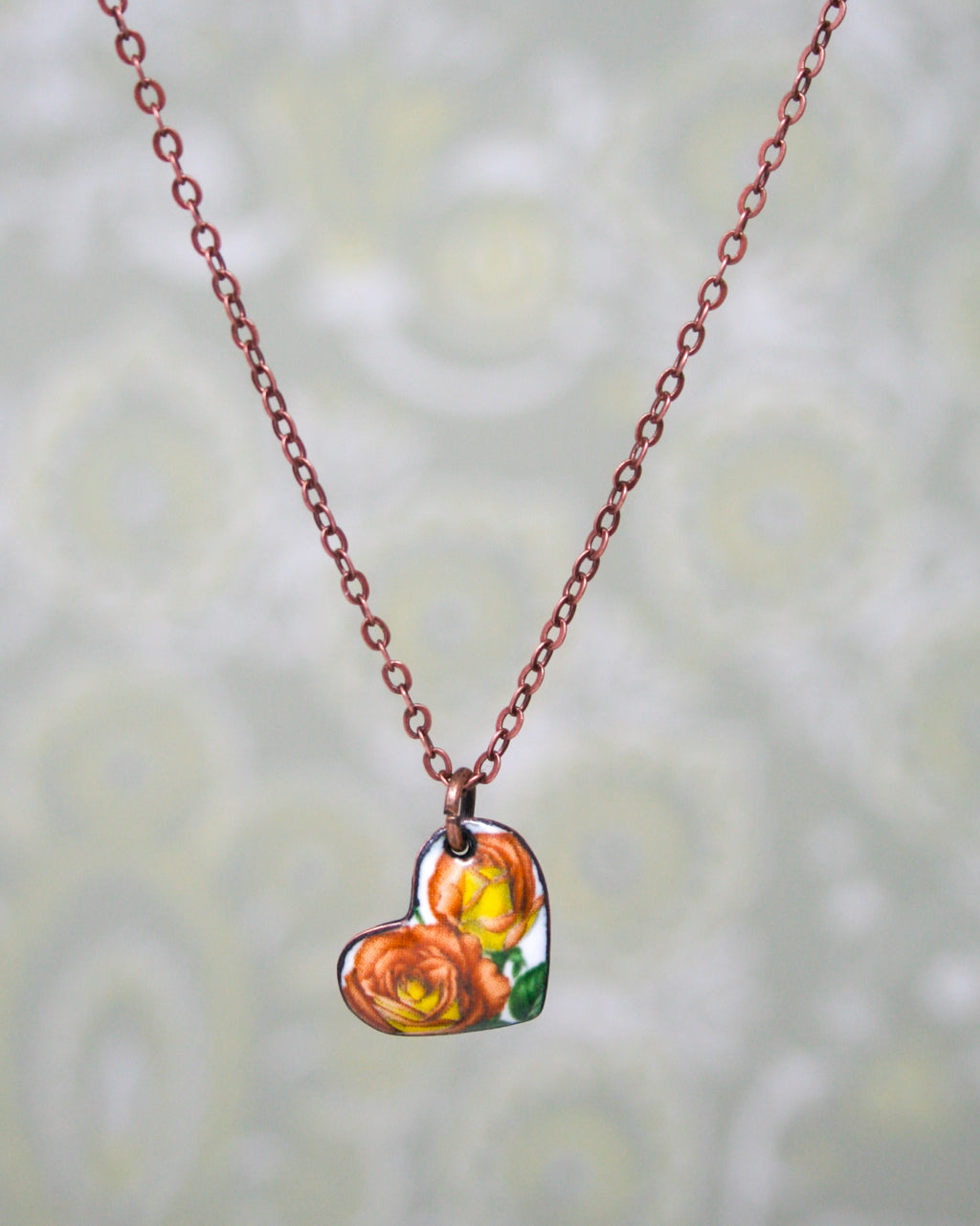 Love Wins Floral Small Heart Necklace