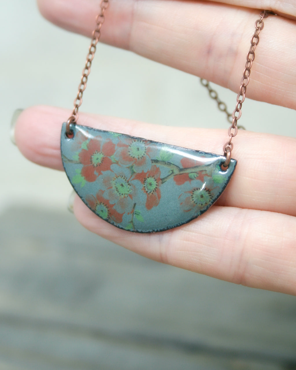 Cherry Blossom Ghost Vintage Revival Necklace [ready to ship]