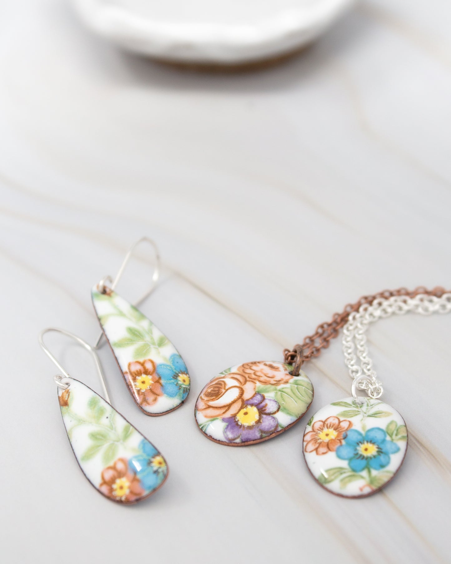Flower Girl Vintage Revival Earrings, Small Drop