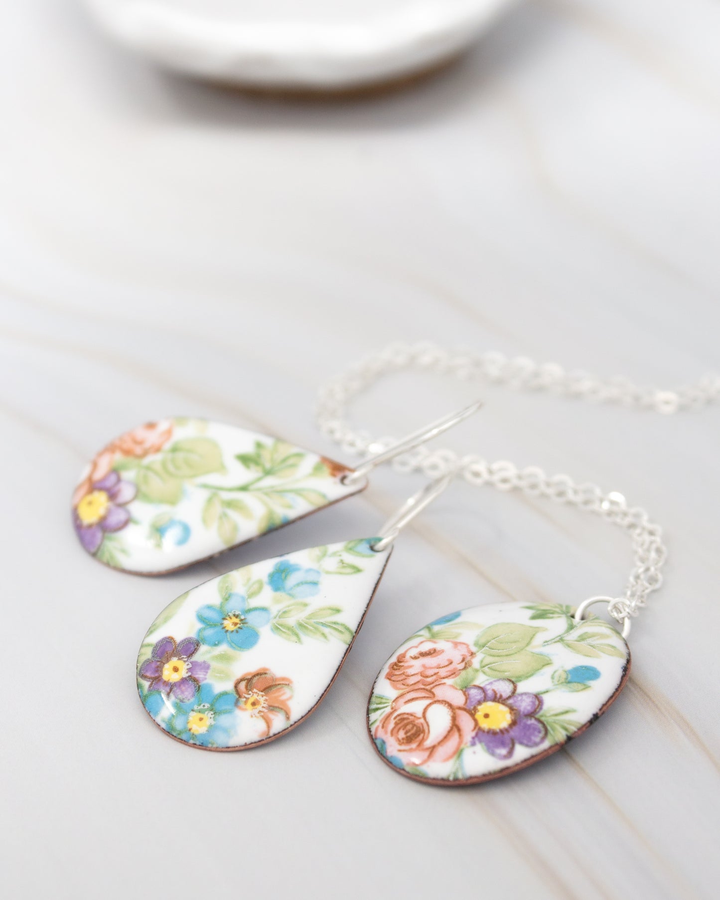 Flower Girl Vintage Revival Earrings, Teardrop