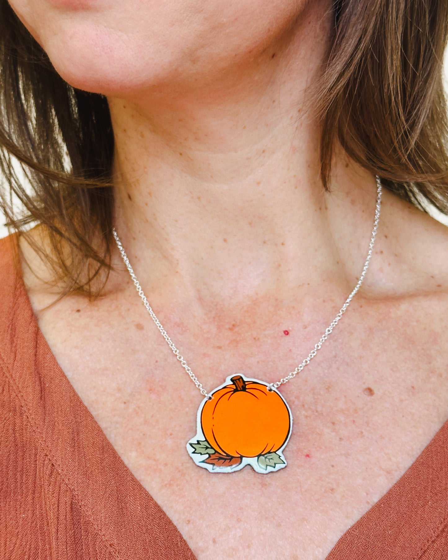 Large Pumpkin or Jack'o' Vintage Revival Necklace [ready to ship]