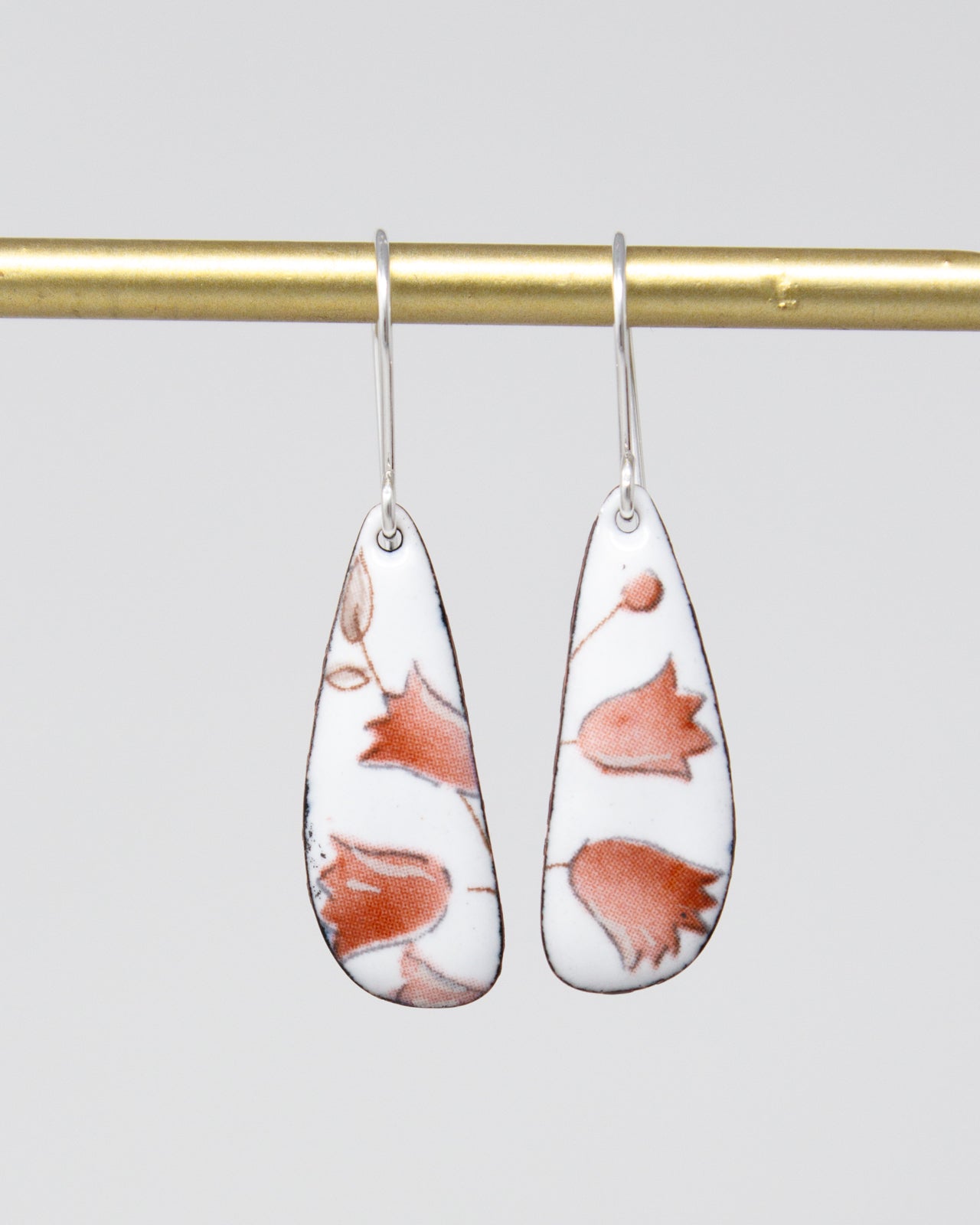 Pink Posy Vintage Revival Earrings, Small Drop