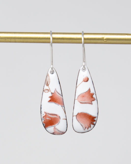 Pink Posy Vintage Revival Earrings, Small Drop