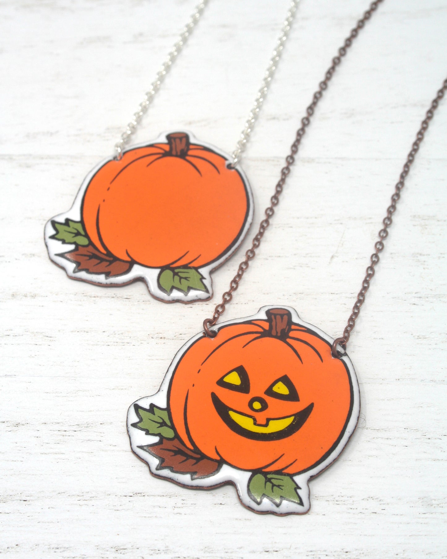 Large Pumpkin or Jack'o' Vintage Revival Necklace [ready to ship]