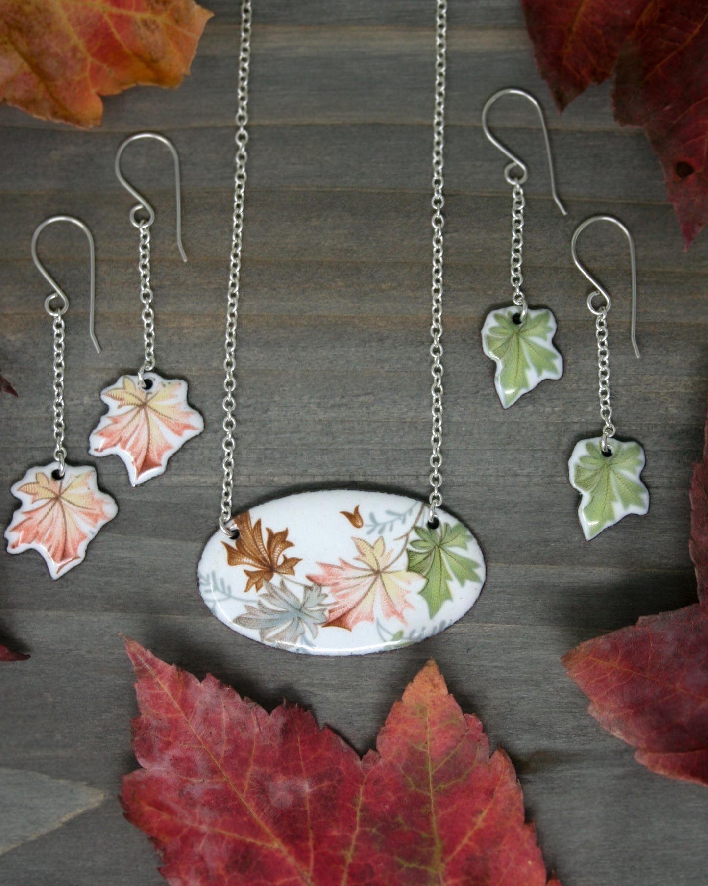 Fall Foliage Vintage Revival Necklace [ready to ship]