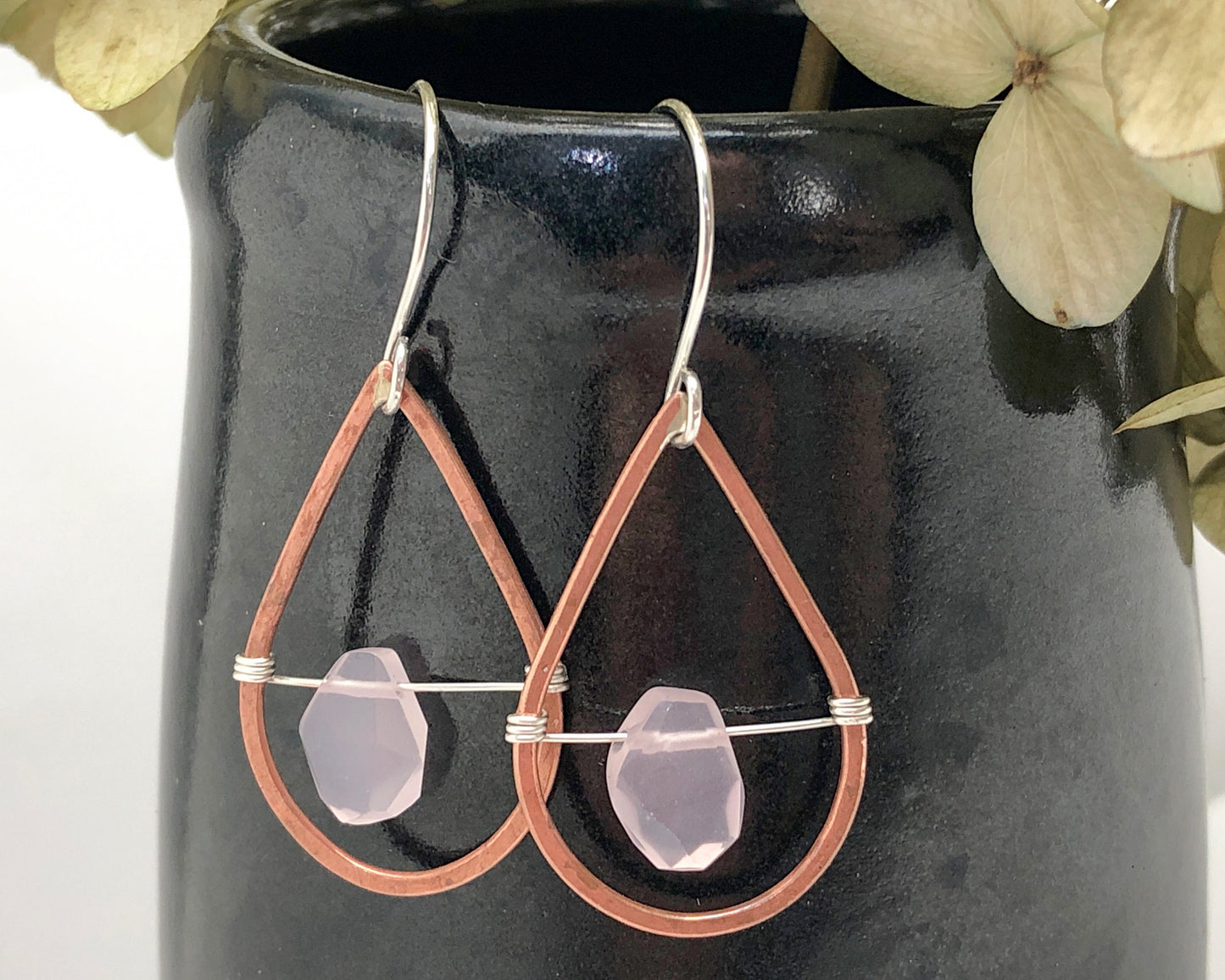 Large Copper Whimsy drops earrings [made to order]