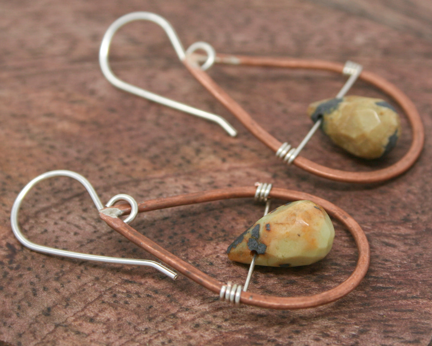 Large Copper Whimsy drops earrings [made to order]